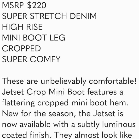 SALE***Frame JetSet Crop Mini Boot Cut Jeans in Espresso Coated finish V… - Picture 10 of 15